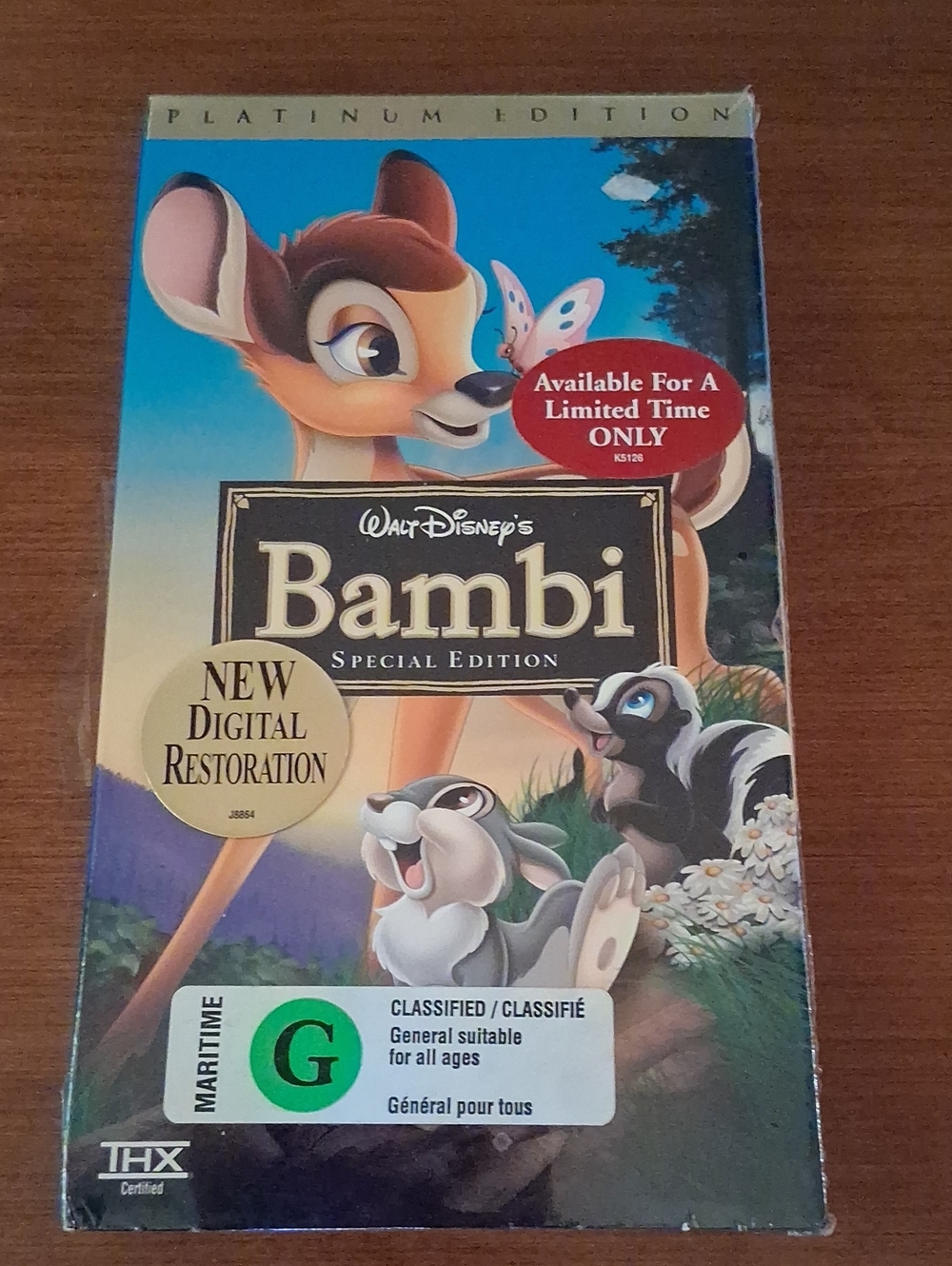 Vintage VHS Video Walt Disney Bambi Special Edition NEW Sealed